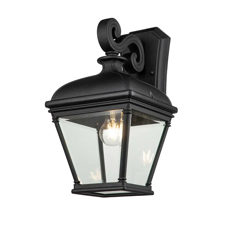 Bezpieczna płatność Duża latarnia naścienna Bayview BAYVIEW-2L-BK Elstead Lighting 1x60 W E27 Czarny
