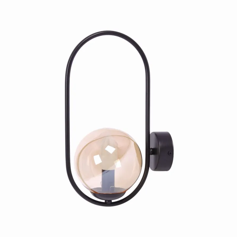Najlepsza cena Kinkiet VENTA K-5125 Bursztynowy, czarny 1 źr., E14, 10W LED - Kaja