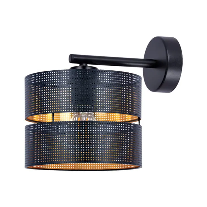 Kinkiet ZIMBO K-5224 Czarny, złoty 1 źr., E27, 15W LED - Kaja Nie przegap
