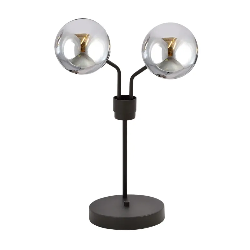 Lampa biurkowa Emibig Nova LN2 czarna z grafitowym kloszem 2×E14 Taniej