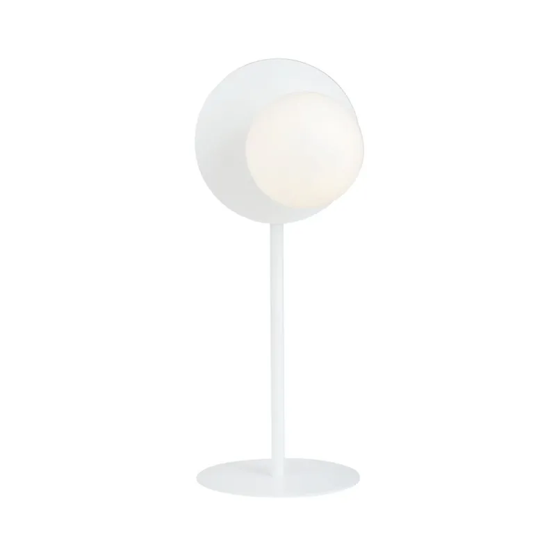 Obniżka ceny Lampa biurkowa Emibig Oslo biała z białym kloszem E14