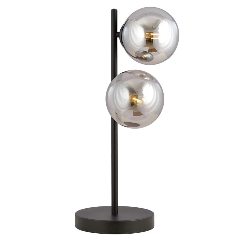 Lampa biurkowa Emibig Rossi czarna z grafitowym kloszem 2×E14 Sprawdź teraz