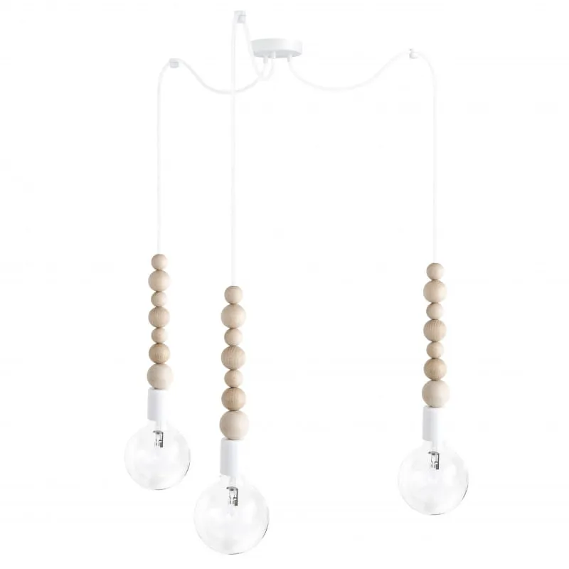 Oferta Lampa pająk Loft Sfarer 3 biała lampa wisząca - Kolorowe Kable