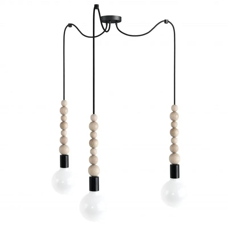 Lampa pająk Loft Sfarer 3 czarna lampa wisząca - Kolorowe Kable Ekspresowa dostawa