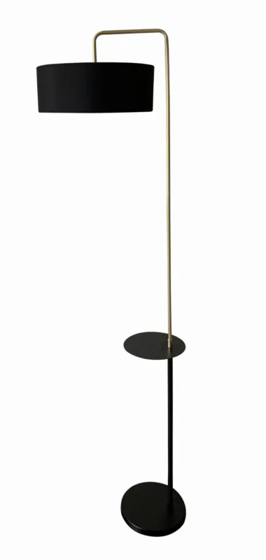 Hit sprzedaży Lampa podłogowa Candellux Impact czarna ze złotym 1×E27