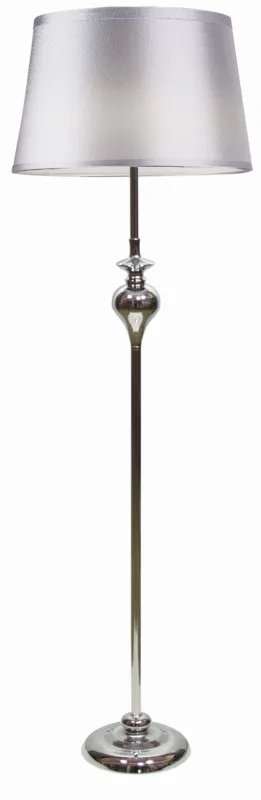 Lampa podłogowa Candellux Prima chromowa ze srebrnym abażurem 1×E27 Bezpieczna płatność