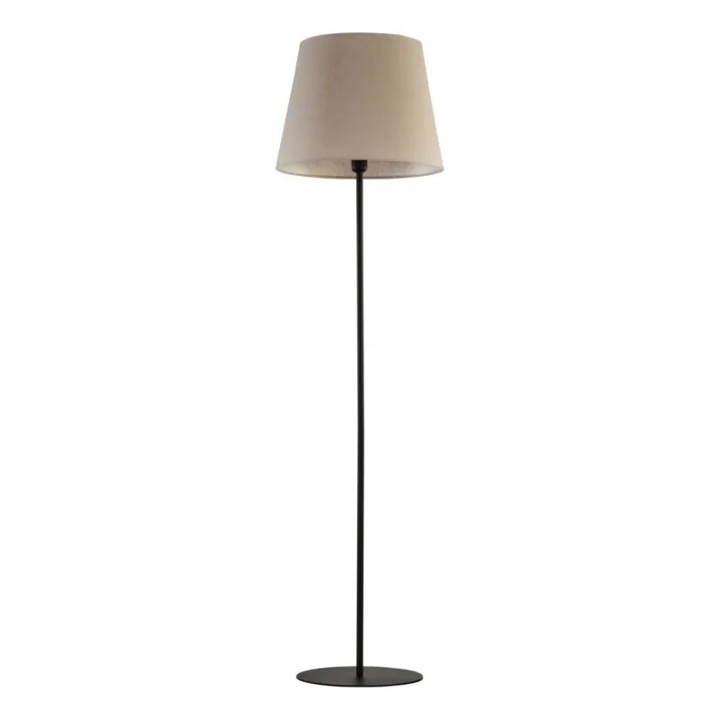 Lampa podłogowa Chicago Linen Czarny 1x E27 - TK Lighting Najlepsza cena