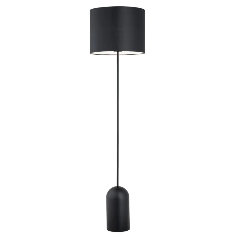 Lampa podłogowa Emibig Aspen czarna z białym abażurem 1×E27 Okazja