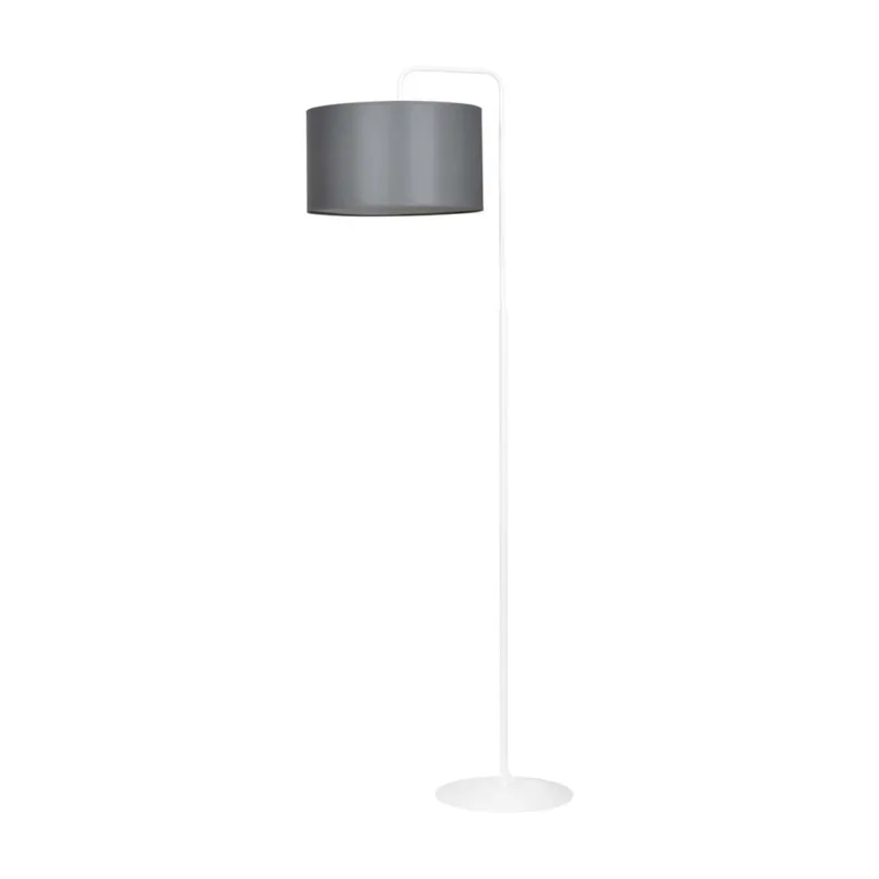 Zamów teraz Lampa podłogowa Emibig Trapo biała z szarym abażurem 1×E27