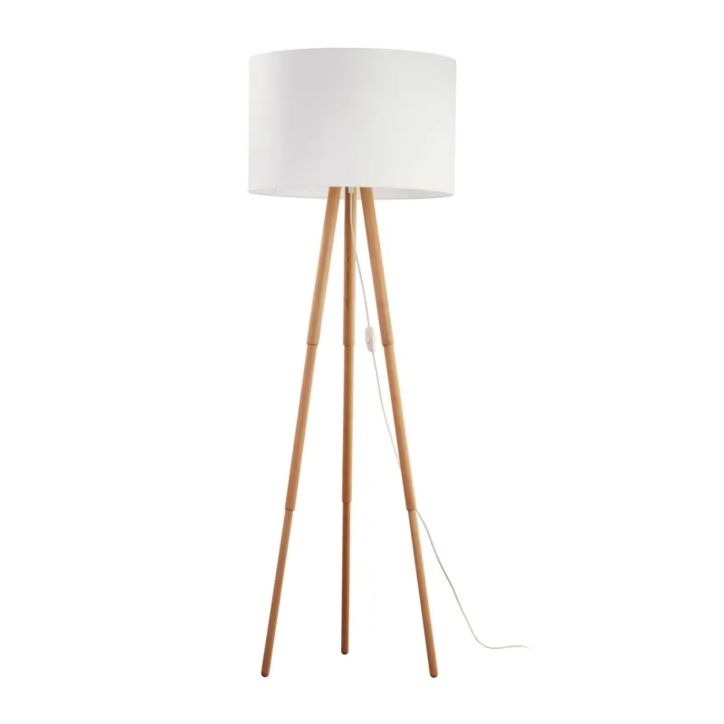 Lampa podłogowa Tokyo Biały, Sosna 1x E27 - TK Lighting Premium
