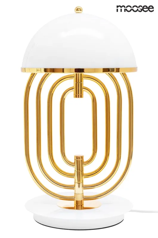 Lampa stołowa BOTTEGA złota / biała – Moosee Nowość