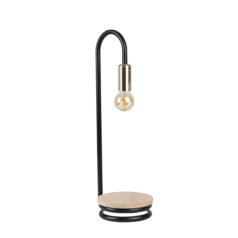Lampa stołowa Candellux Abi czarno-złota 1×E14 Darmowy zwrot