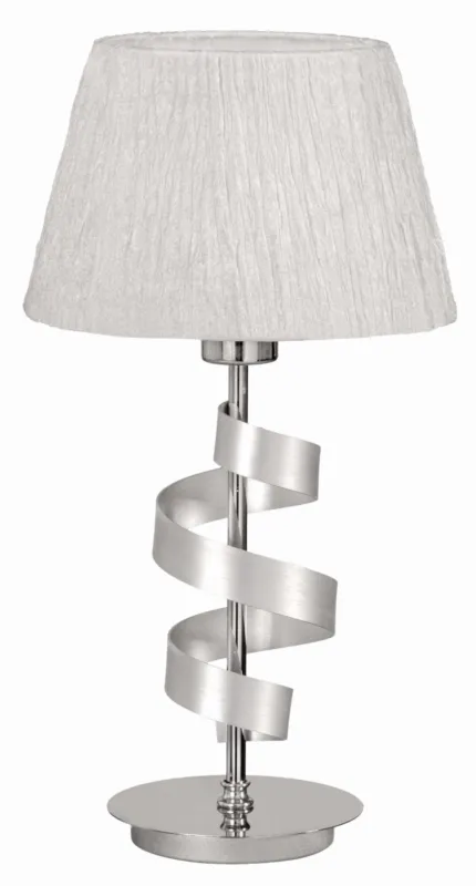 Lampa stołowa Candellux Denis chromowa ze złotym abażurem 1×E27 Popularny