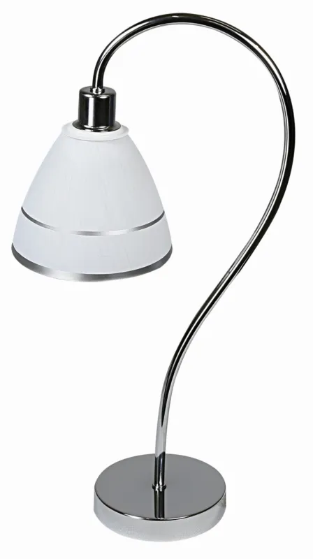 Lampa stołowa Candellux Elf chromowa z kloszem szklanym 1×E14 Tylko dziś
