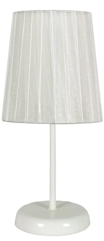 Lampa stołowa Candellux Rifasa biała z abażurem z organzy 1×E14 Ograniczona ilość