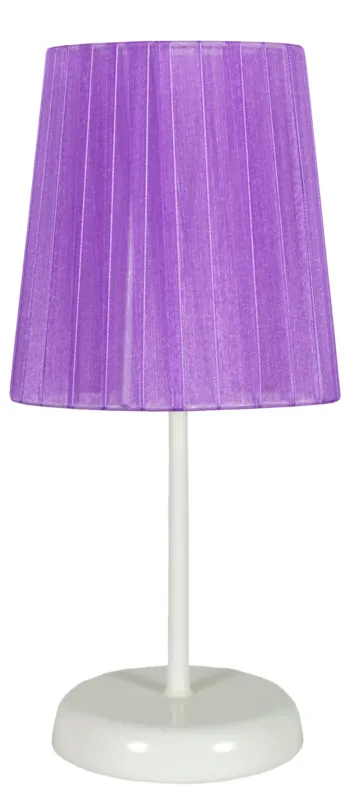 Lampa stołowa Candellux Rifasa fioletowa z abażurem z organzy 1×E14 Ostatnie sztuki