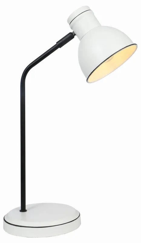 Dodaj do koszyka Lampa stołowa Candellux Zumba biało-czarna 1×E14