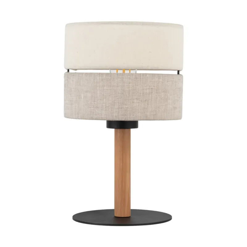 Lampa stołowa Eco Lampka Czarny, Sosna 1x E27 - TK Lighting Bezpieczne zakupy