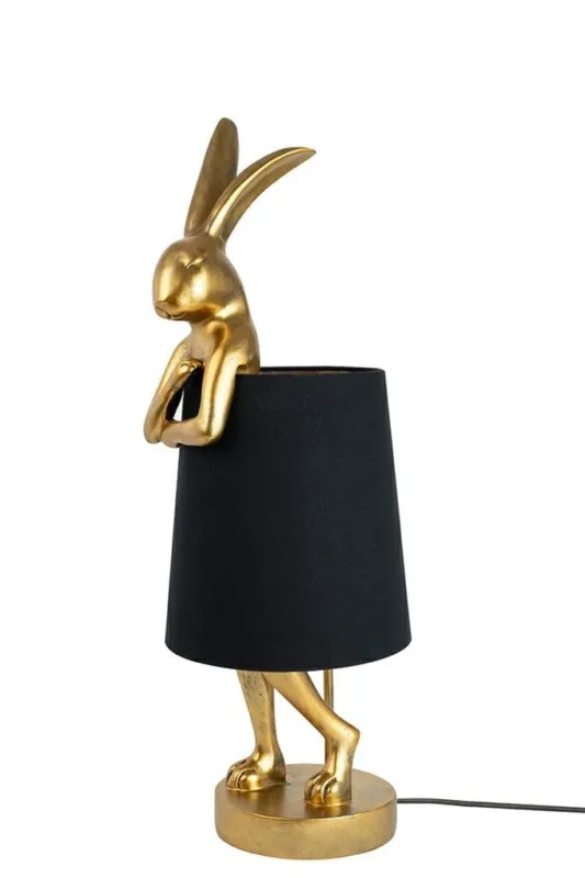 Ostatnie sztuki Lampa stołowa KARE lampa stołowa RABBIT 68 cm złota / czarna – Kare Design