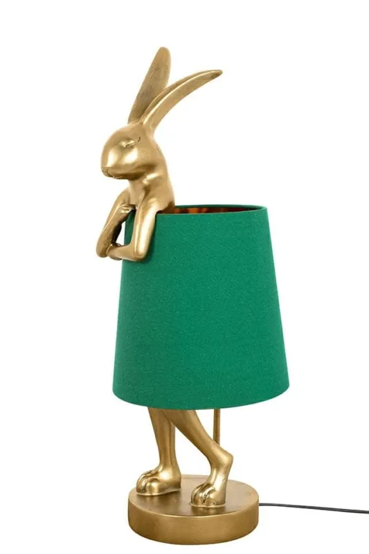 Lampa stołowa KARE lampa stołowa RABBIT 68 cm złota / zielona – Kare Design Nowość