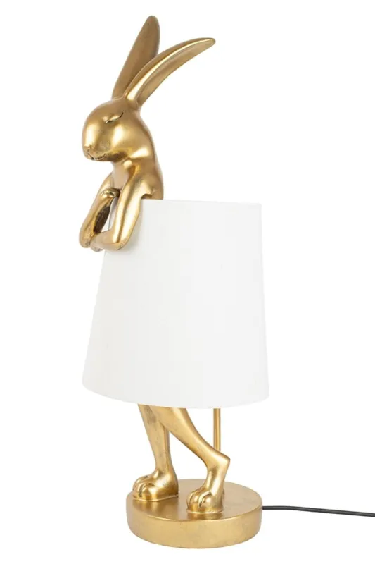 Lampa stołowa KARE lampa stołowa RABBIT 88 cm biała / złota – Kare Design Nowy