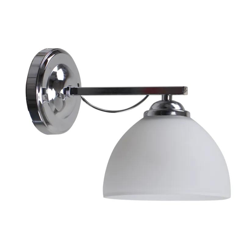 Kinkiet Candellux Filona chromowy z białym kloszem 1×E27 Oferta limitowana