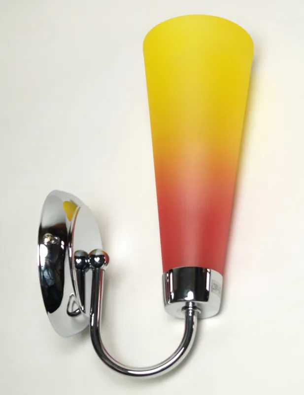 Kinkiet Candellux Baleno chromowy z kloszem rainbow 1×E27 Bezpieczna płatność
