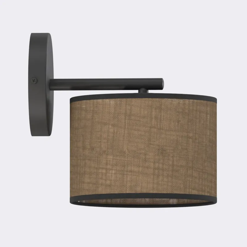 Kinkiet Emibig Eco brązowy z brązowym kloszem 1×E27 Oferta limitowana