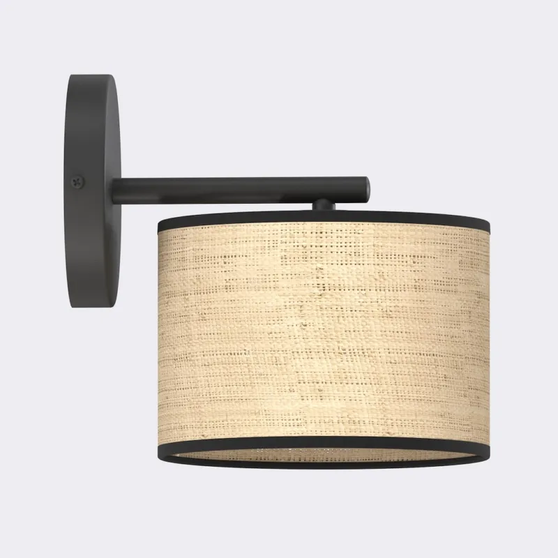 Wyjątkowa oferta Kinkiet Emibig Eco czarny z brązowym kloszem 1×E27