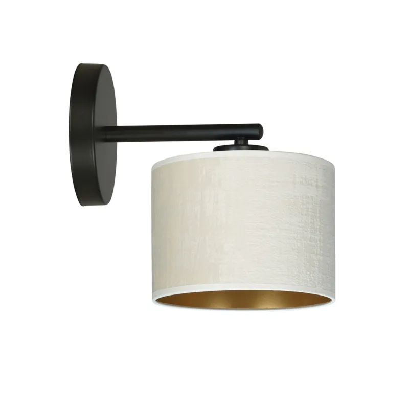 Oferta Kinkiet Emibig Hilde czarny z białym kloszem 1×E27