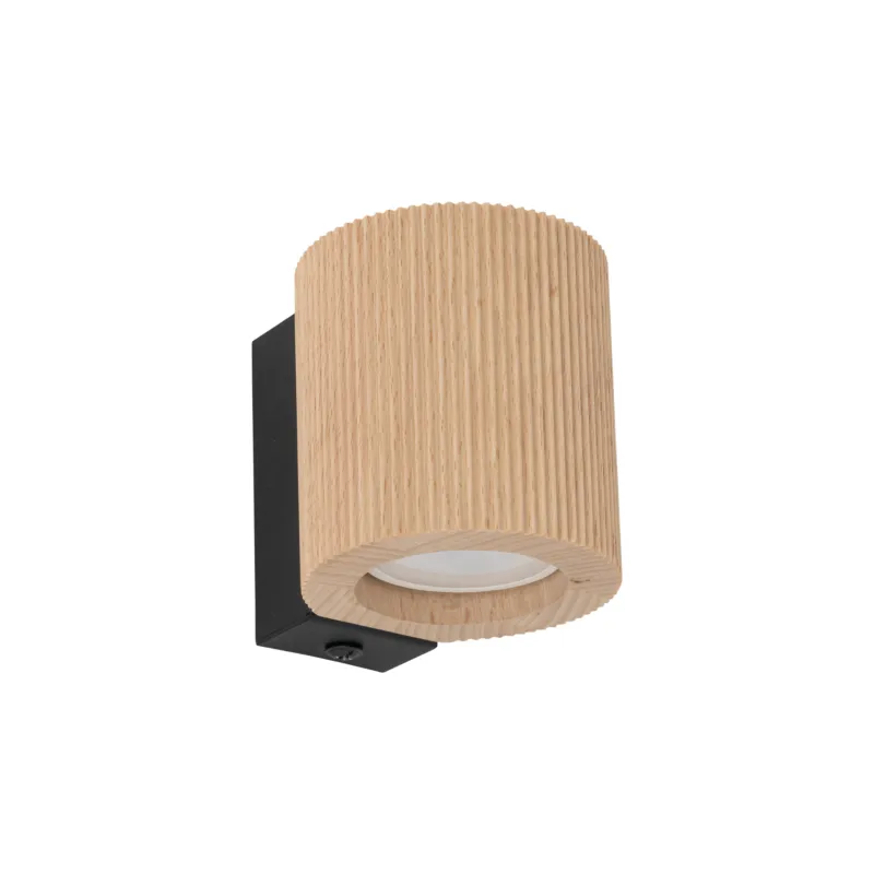 Tylko do końca tygodnia Kinkiet Eve Corte Wood Buk, Czarny 1x GU10 - TK Lighting