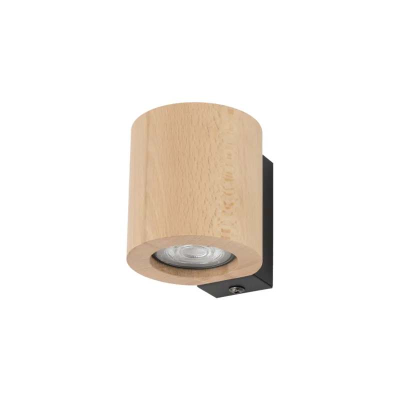 Promocja Kinkiet Eve Wood Buk Buk, Czarny 1x GU10 - TK Lighting