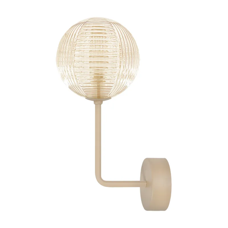 Tani Kinkiet JUKON K-5715 Bursztynowy, beż 1 źr., G9, 10W LED - Kaja