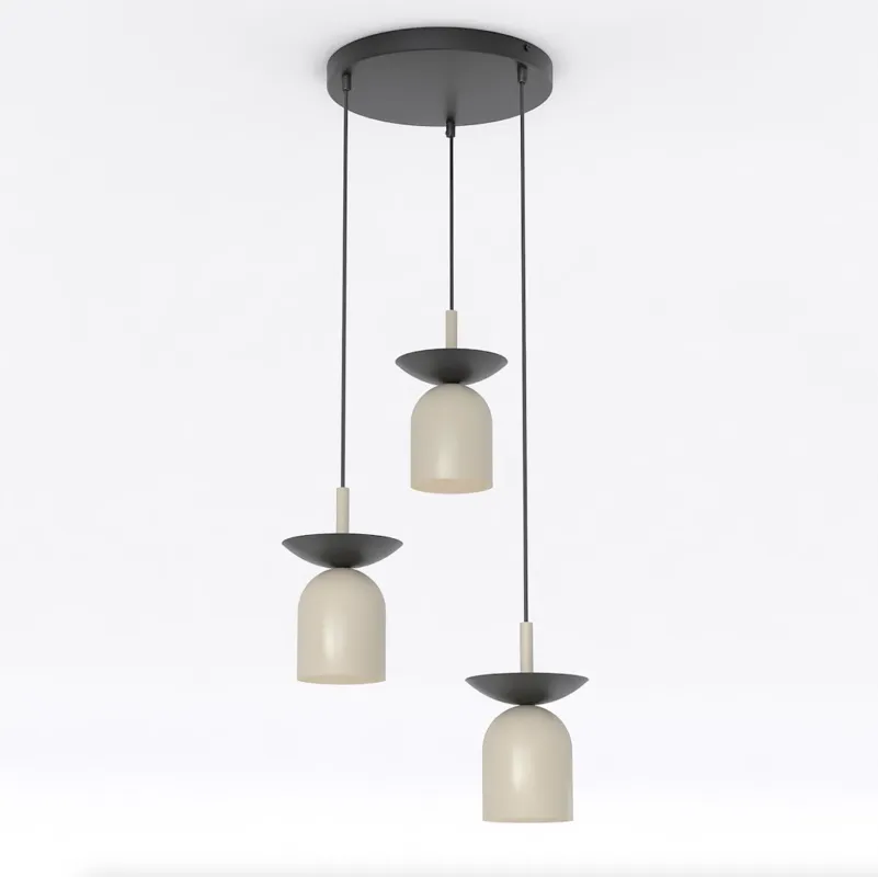 Lampa wisząca Emibig Ego 3 Premium mokka 3×E14 Dostępne od ręki