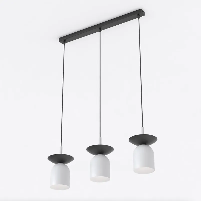 Ostatnie sztuki Lampa wisząca Emibig Ego 3 szara 3×E14