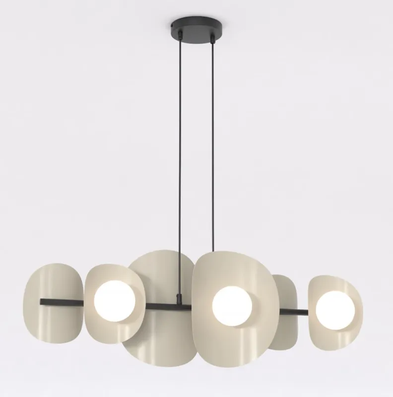 Rabat Lampa wisząca Emibig Elementi 6 mocha z białym kloszem 6×G9