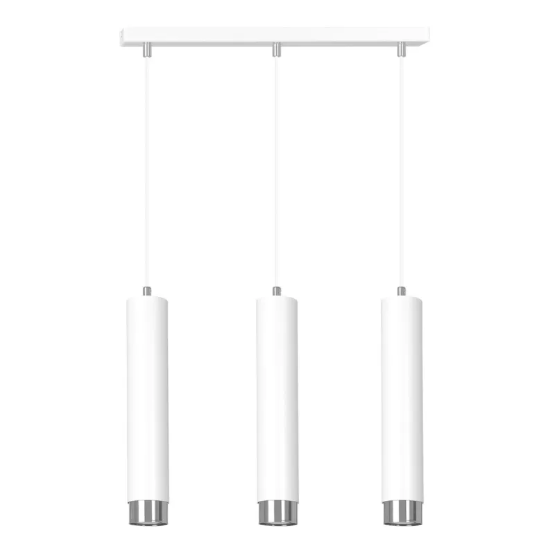 Wysoka jakość Lampa wisząca Emibig Kibo 3 biała z chromem 3×GU10