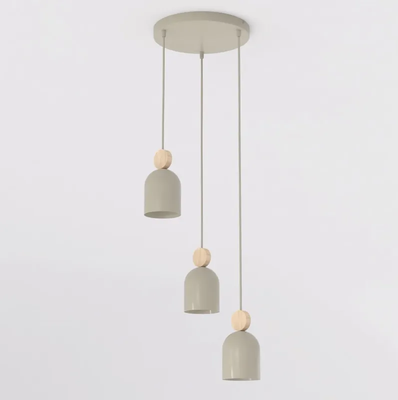 Ekspresowa dostawa Lampa wisząca Emibig Mesi 3 Premium beżowa 3×GU10
