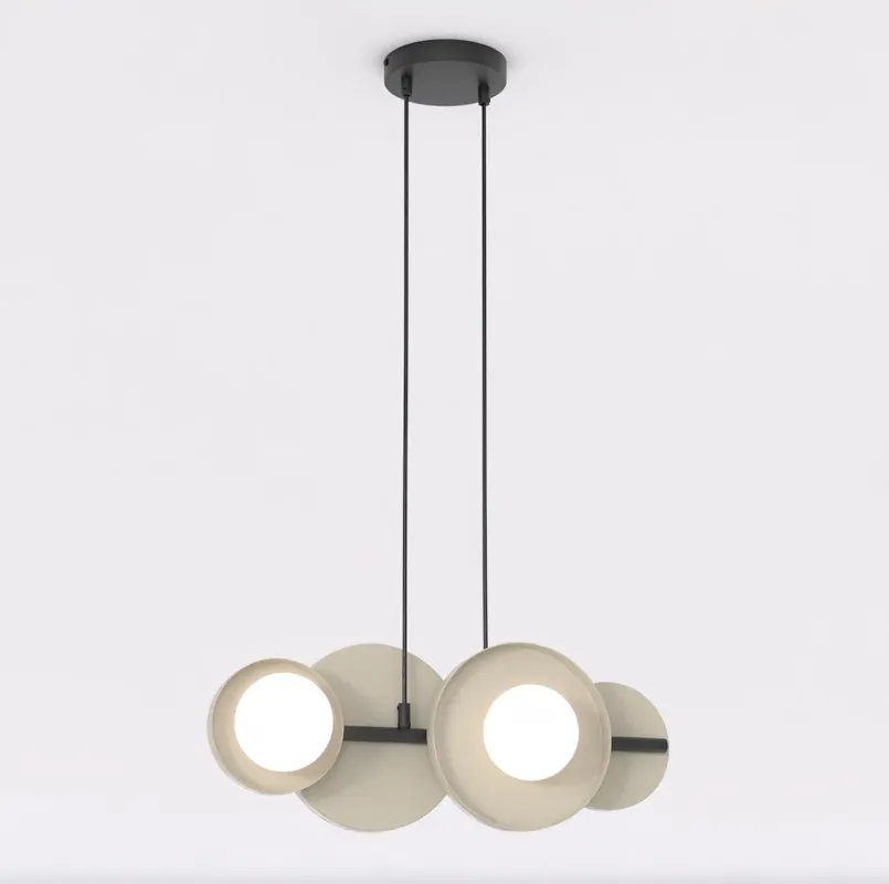 Wybór klientów Lampa wisząca Emibig Model mocha z białym kloszem 4×G9