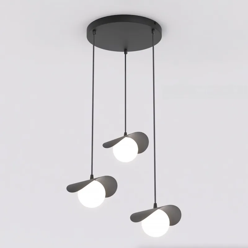 Lampa wisząca Emibig Ritual 1490 3 Premium czarna z białym kloszem 3×G9 Wybór klientów