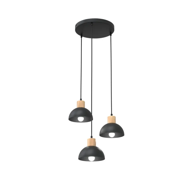 Do wyczerpania zapasów Lampa wisząca Emibig Seco 3 Premium czarna 3×E27