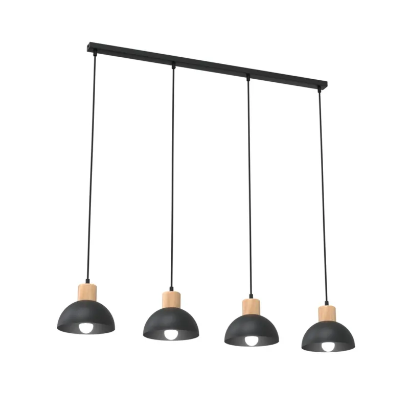 Bestseller Lampa wisząca Emibig Seco 4 czarna 4×E27