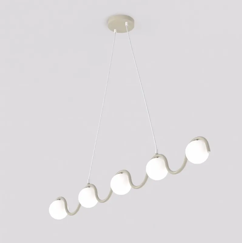 Lampa wisząca Emibig Sinus 5 beżowa z białym kloszem 5×G9 Najlepsza cena