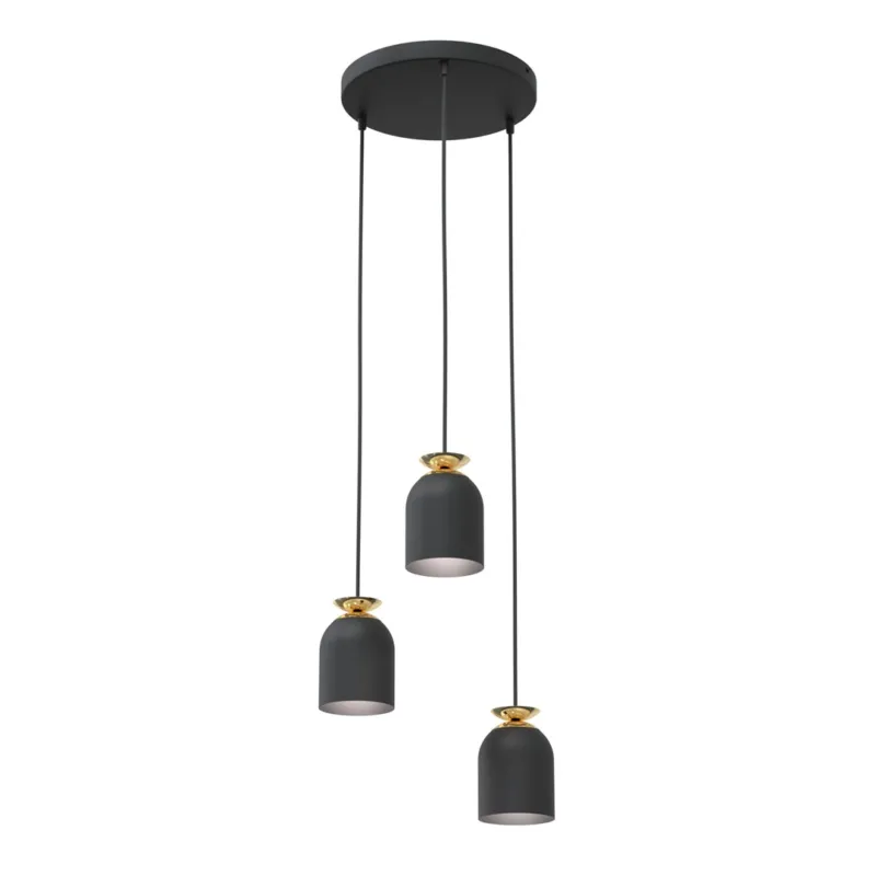 Premium Lampa wisząca Emibig Target Premium czarna 3×E27