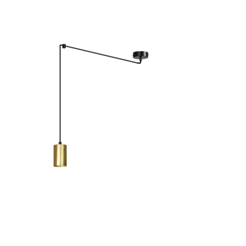 Lampa wisząca Emibig Traker 1 czarna ze złotym kloszem 1×GU10 Nowy