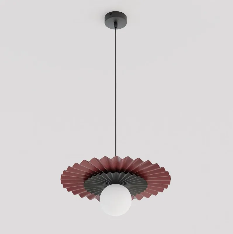 Ograniczona ilość Lampa wisząca Emibig Umbra 1732 czarna z białym kloszem 1×G9