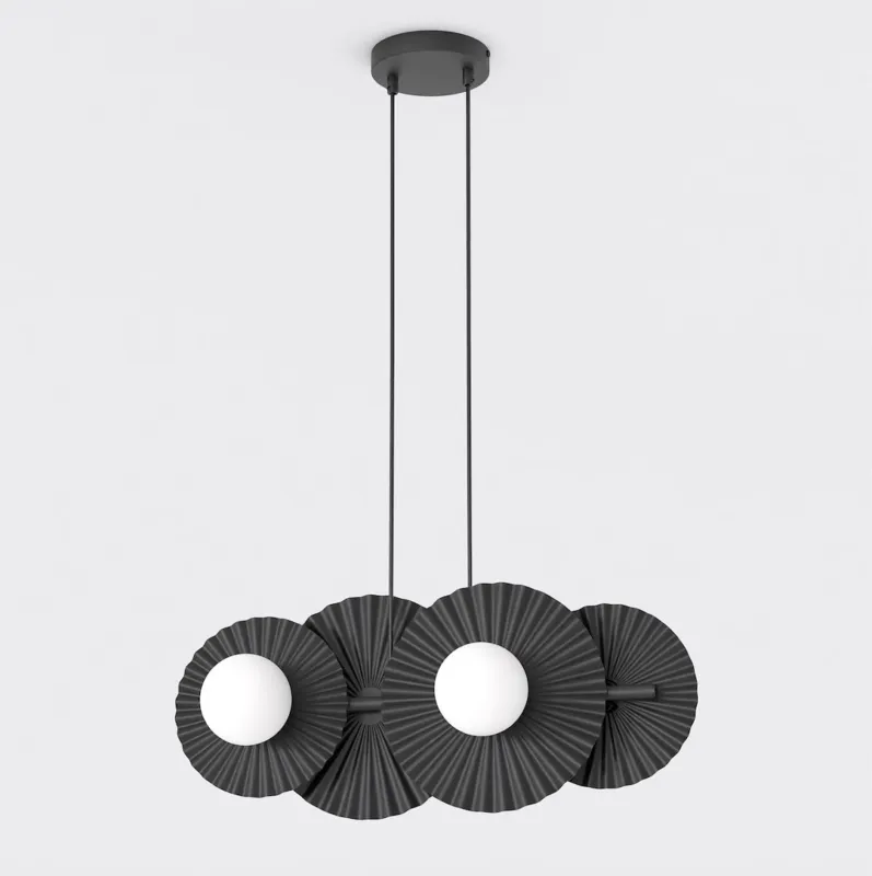 Lampa wisząca Emibig Umbra 4 czarna z białym kloszem 4×G9 Popularny