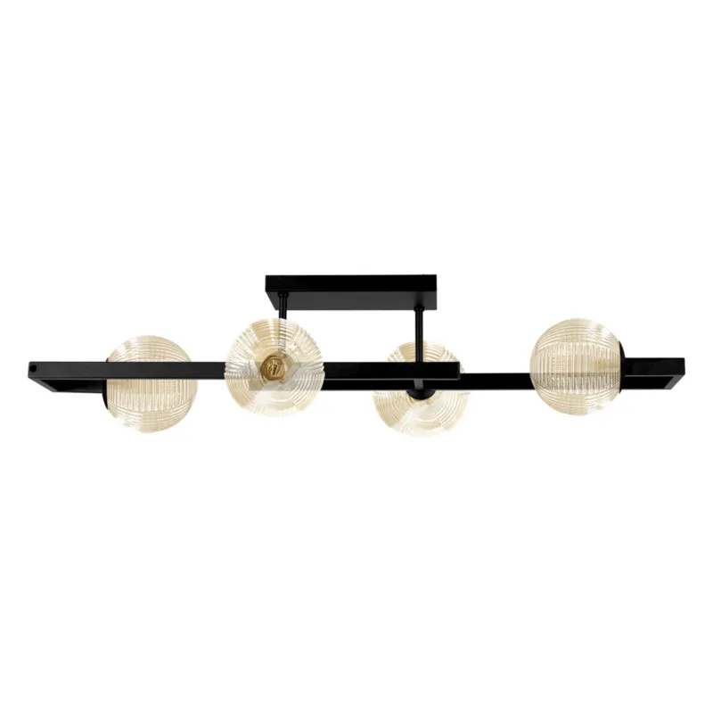 Dostępne od ręki Lampa wisząca EMIR K-5766 Bursztynowy, czarny 4 źr., G9, 10W LED - Kaja