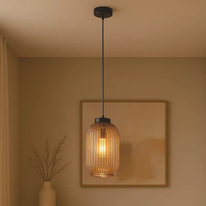 Lampa wisząca FADIGA K-5740 Bursztynowy, czarny 1 źr., E27, 15W LED - Kaja Niska cena