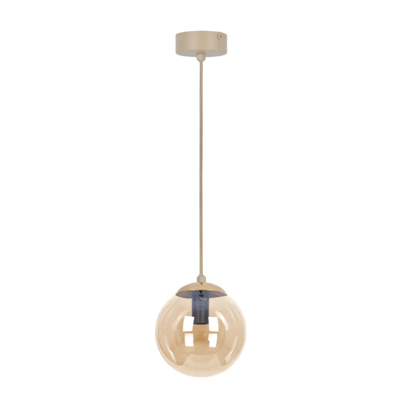 Lampa wisząca FELIX K-5780 Bursztynowy, beż 1 źr., E14, 10W LED - Kaja Super okazja